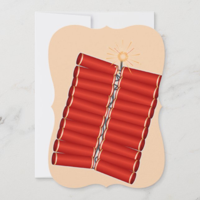 Chinese Firecrackers Invitation (Front)