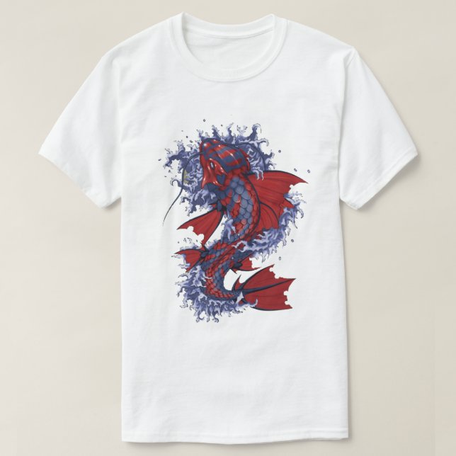Chinese Fish T-shirt – Traditional Koi Artwork (Design Front)