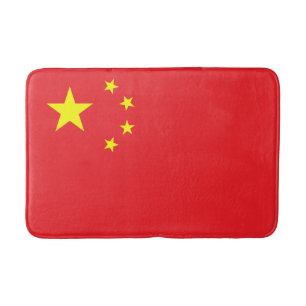Chinese Flag Bath Mat