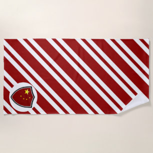 Chinese flag beach towel