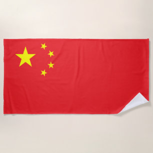 Chinese Flag Beach Towel