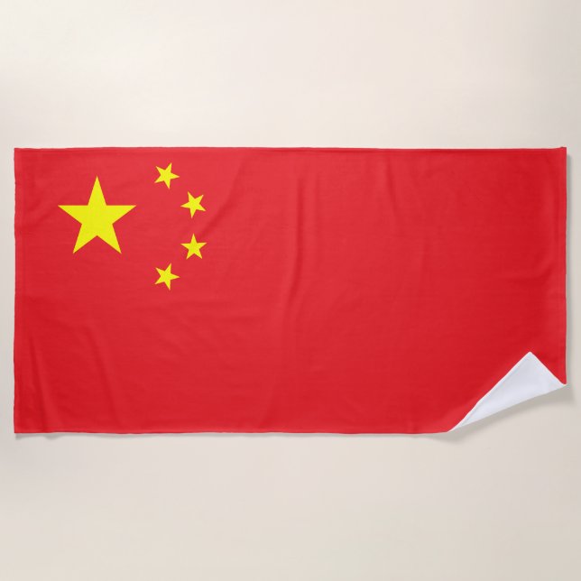 Chinese Flag Beach Towel (Front)
