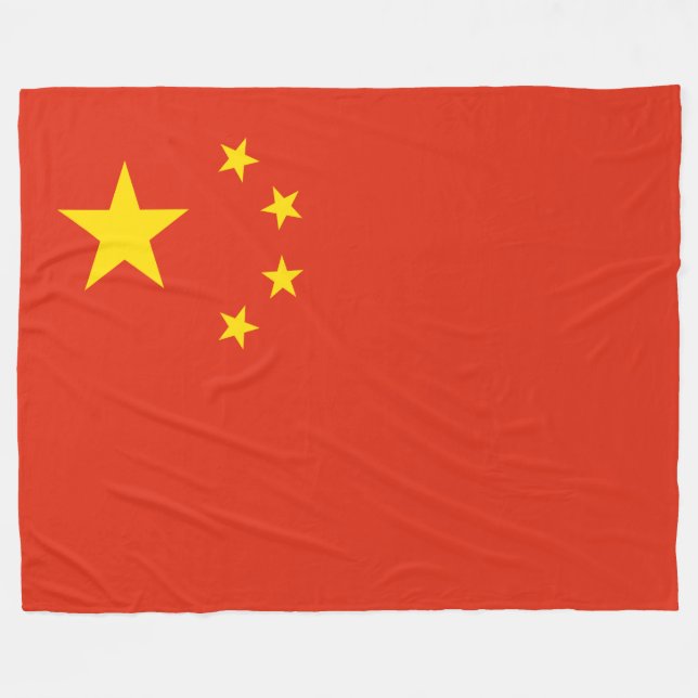 Chinese Flag (China) Fleece Blanket (Front (Horizontal))