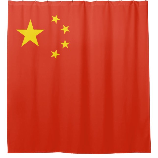 Chinese Flag (China) Shower Curtain (Front)