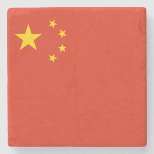 Chinese Flag (China) Stone Coaster