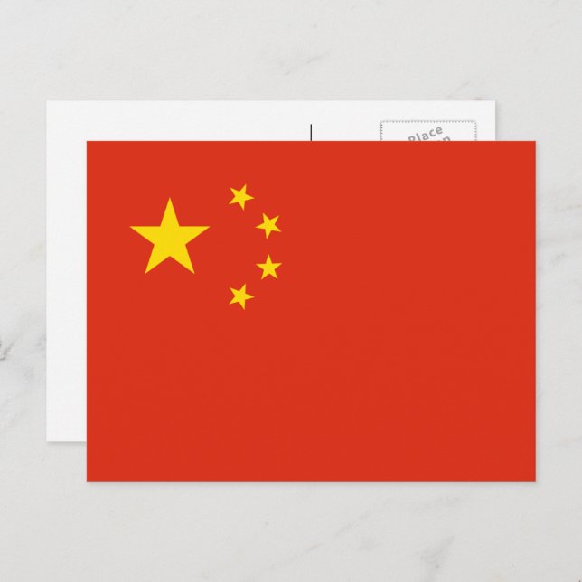 Chinese Flag, Flag of China Postcard (Front/Back)
