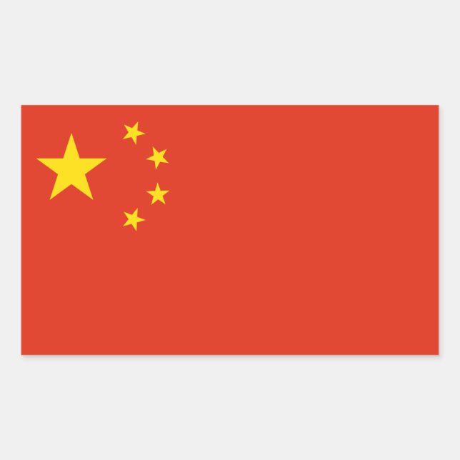 Chinese Flag, Flag of China Rectangular Sticker (Front)