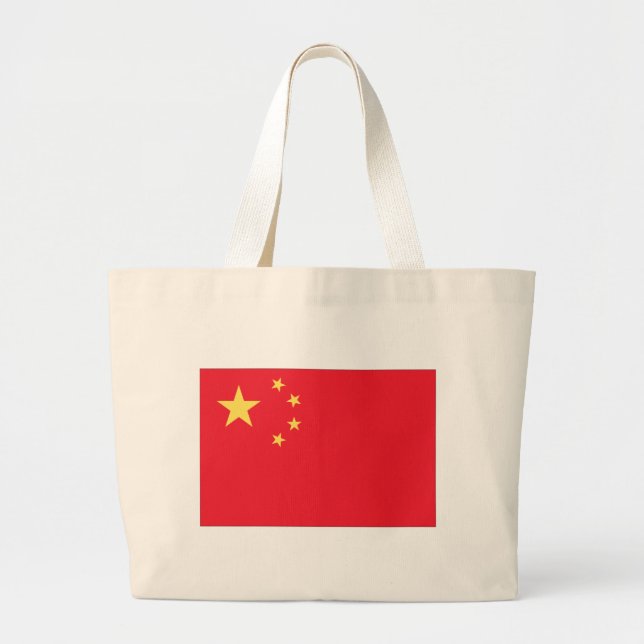 Chinese Flag Large Tote Bag (Front)