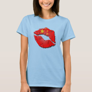 Chinese Flag Lips T-Shirt