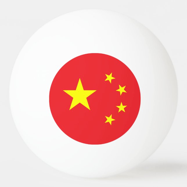 Chinese Flag Ping Pong Ball (Front)