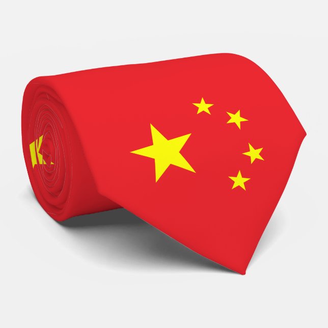 Chinese Flag Tie (Rolled)
