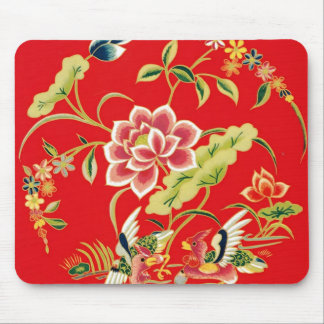 Chinese Floral Embroidery Design Mouse Mat
