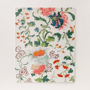 Chinese floral pattern mid-18th century jigsaw puzzle