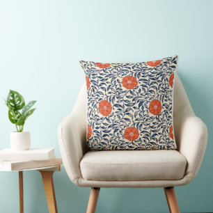Chinese Floral Pattern (Orange Flower) Cushion