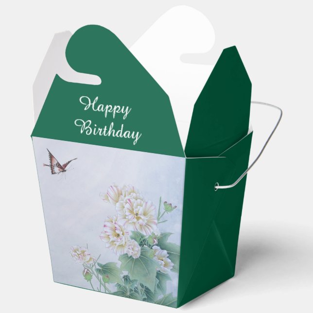 Chinese Flower with Butterfly  Favour Box (Open)