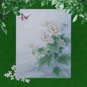 Chinese Flower with Butterfly Jigsaw Puzzle