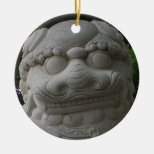 Chinese Foo Dog Ceramic Tree Decoration