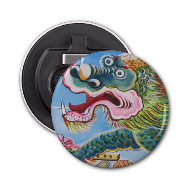 Chinese Foo Dog / Lion Guardian Mural Bottle Opener (Front)