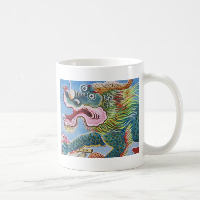 Chinese Foo Dog / Lion Guardian Mural Coffee Mug (Right)