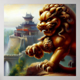 Chinese Foo Lion (12) Poster