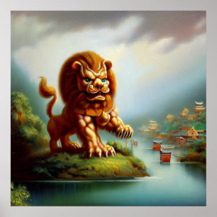 Chinese Foo Lion (35)  Poster