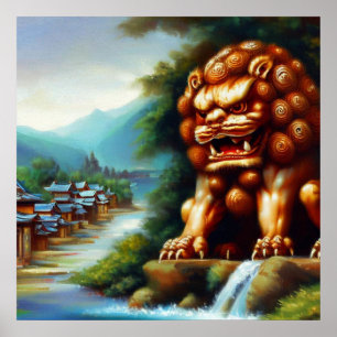 Chinese Foo Lion (36) Poster