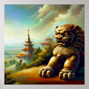 Chinese Foo Lion (4) Poster