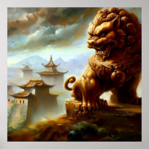 Chinese Foo Lion (9) Poster
