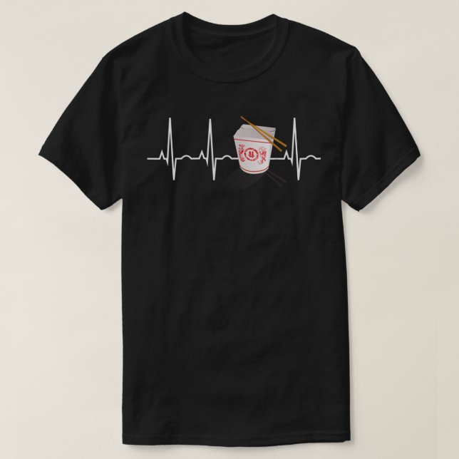Chinese Food - Best Chinese Takeout Heartbeat Tee (Design Front)