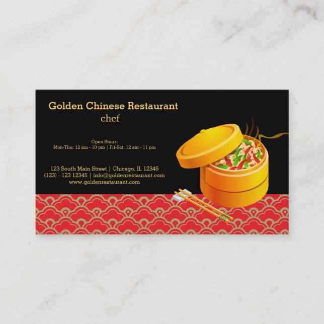 Chinese food business card (Front)
