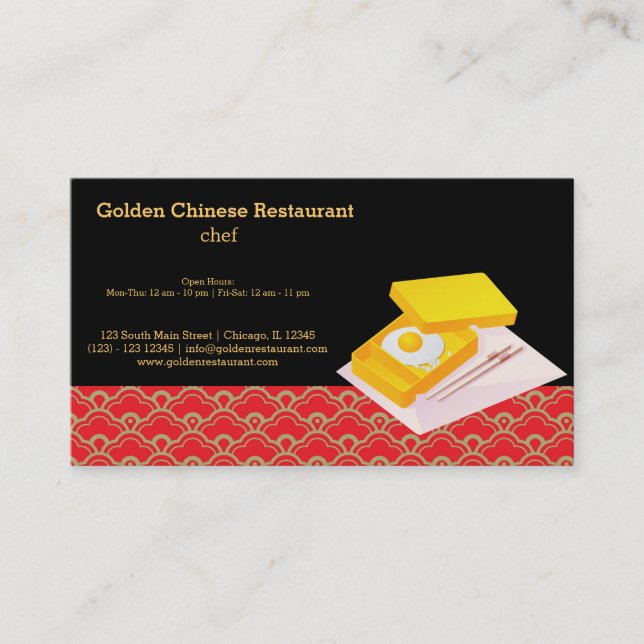 Chinese food business card (Front)