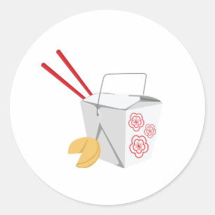 Chinese Food Classic Round Sticker