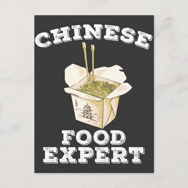 Chinese Food Expert Asian Noodle Lover Postcard (Front)