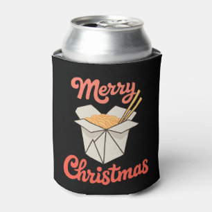 Chinese Food Takeout Box Chopsticks Christmas Xmas Can Cooler