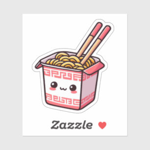 Chinese Food Takeout Box Vinyl Stickers