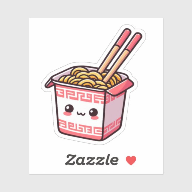Chinese Food Takeout Box Vinyl Stickers (Sheet)
