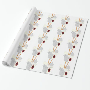 Chinese Food Takeout Box Wrapping Paper