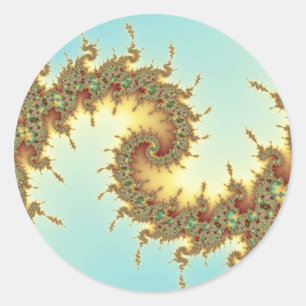 Chinese - Fractal Classic Round Sticker