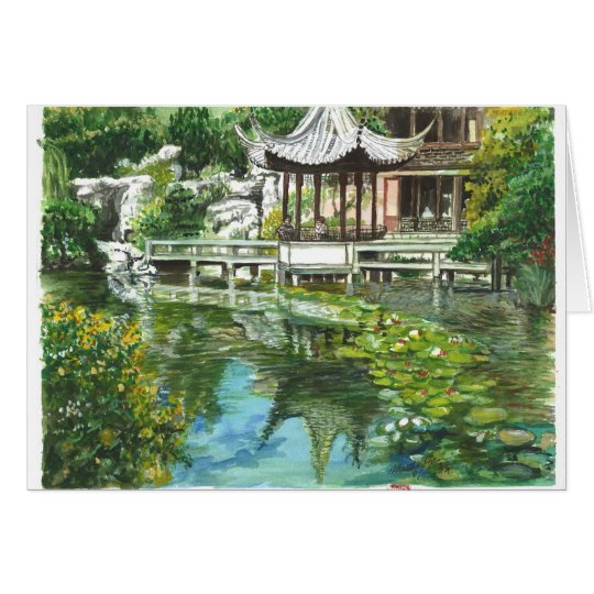 Chinese Garden in Portland Card