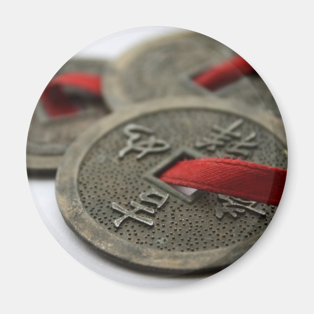 Chinese Good Luck Coins Magnet (Front)
