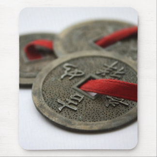 Chinese Good Luck Coins Mouse Mat