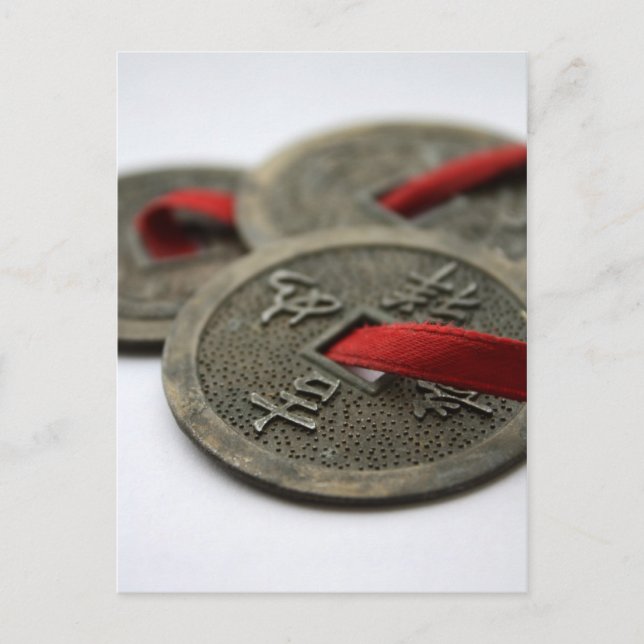 Chinese Good Luck Coins Postcard (Front)