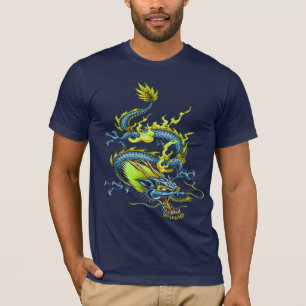 Chinese Green And Blue Spring Dragon Mythical Crea T-Shirt