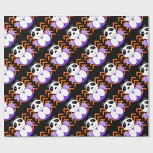 Chinese halloween panda wrapping paper