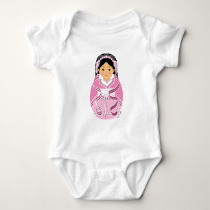 Chinese, HanFu Matryoshka Baby Bodysuit