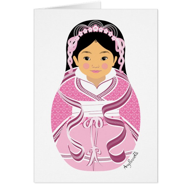 Chinese, HanFu Matryoshka Card (Front)