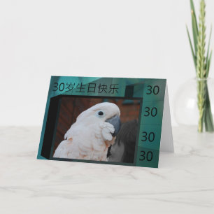Chinese Happy 30th Birthday Card