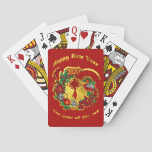 Chinese Happy New Year of The Rat Playing Cards