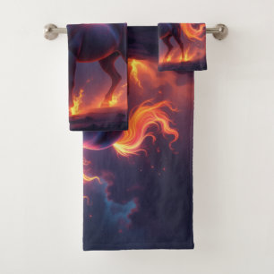 Chinese Horoscope 2026 – Fire Horse.1 Bath Towel Set