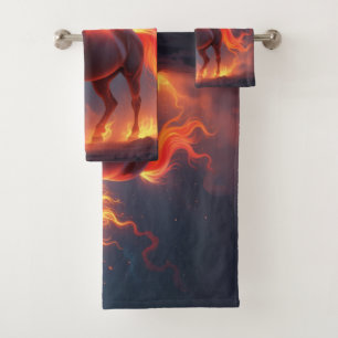 Chinese Horoscope 2026 – Fire Horse Bath Towel Set